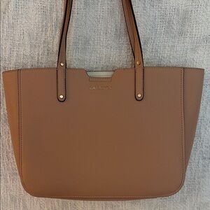 Calvin Klein Leather Tote, Salmon Pink